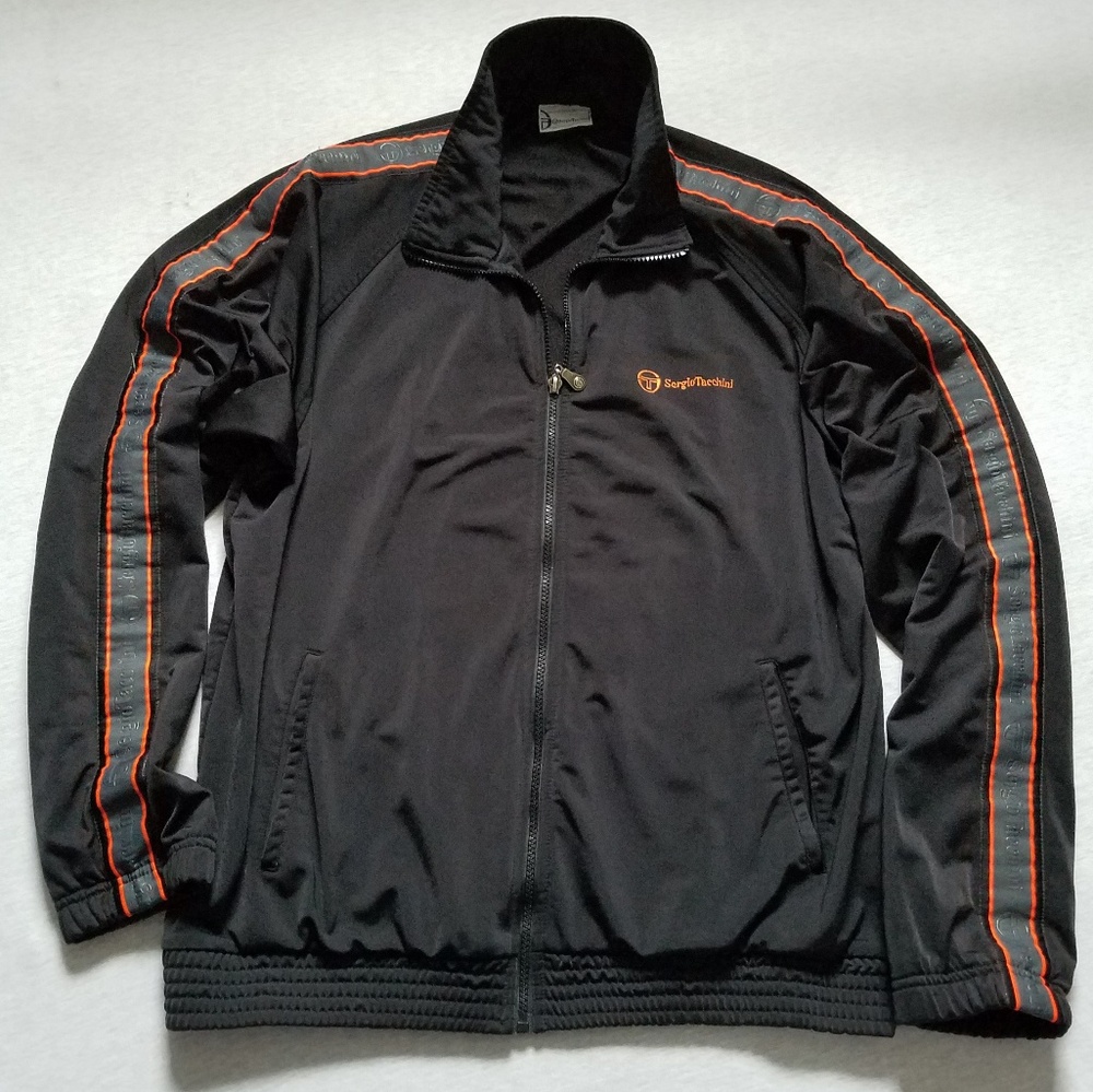 Vintage Sergio Tacchini track jacket black 42 L